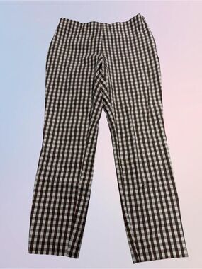 A NEW DAY Women’s 10 Brown White Farmer Check Pants